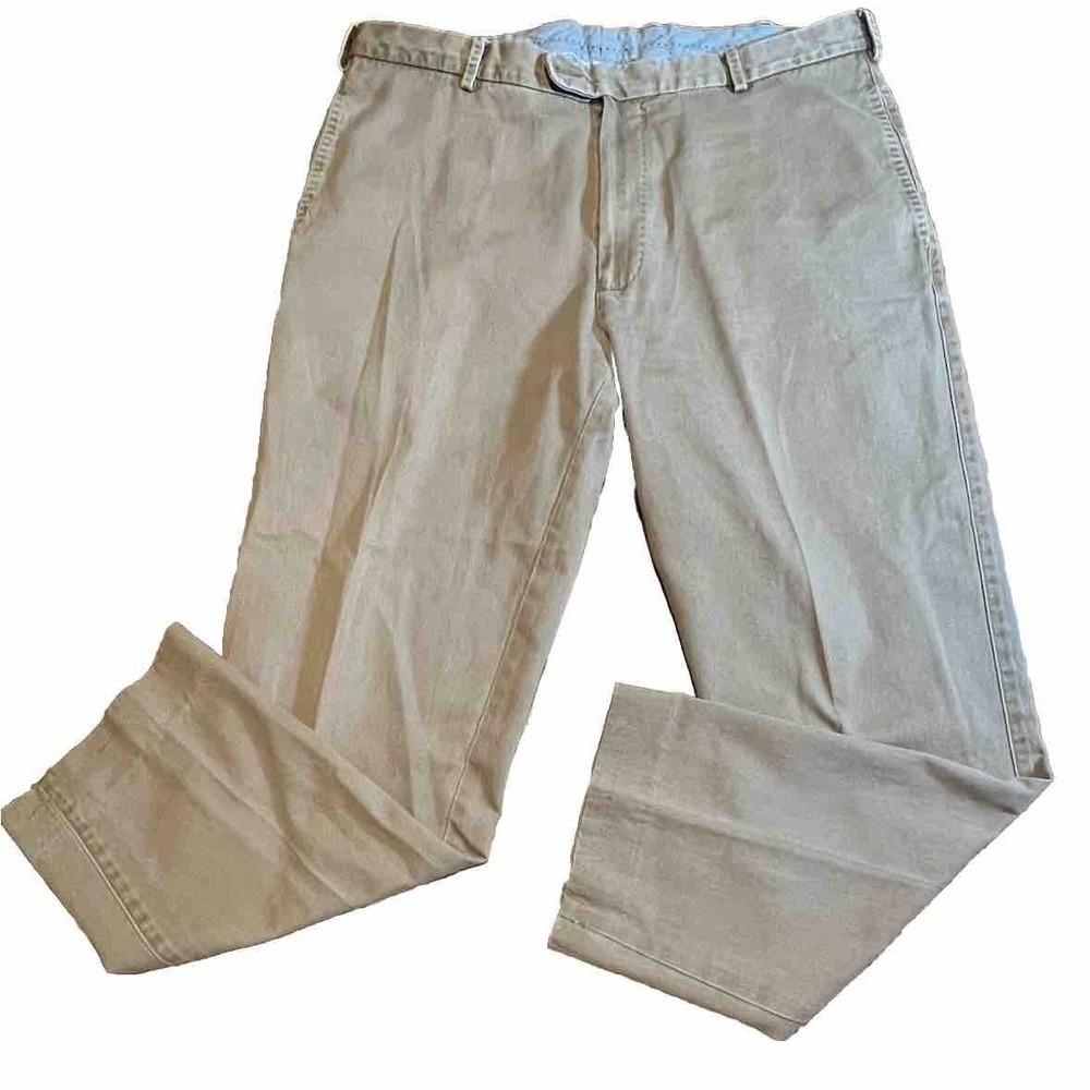 Peter Millar Pants Mens 35x27 Pima Cotton Khaki Golf Flat Front Chino